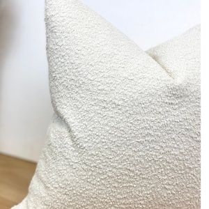 off white boucle pillow covers